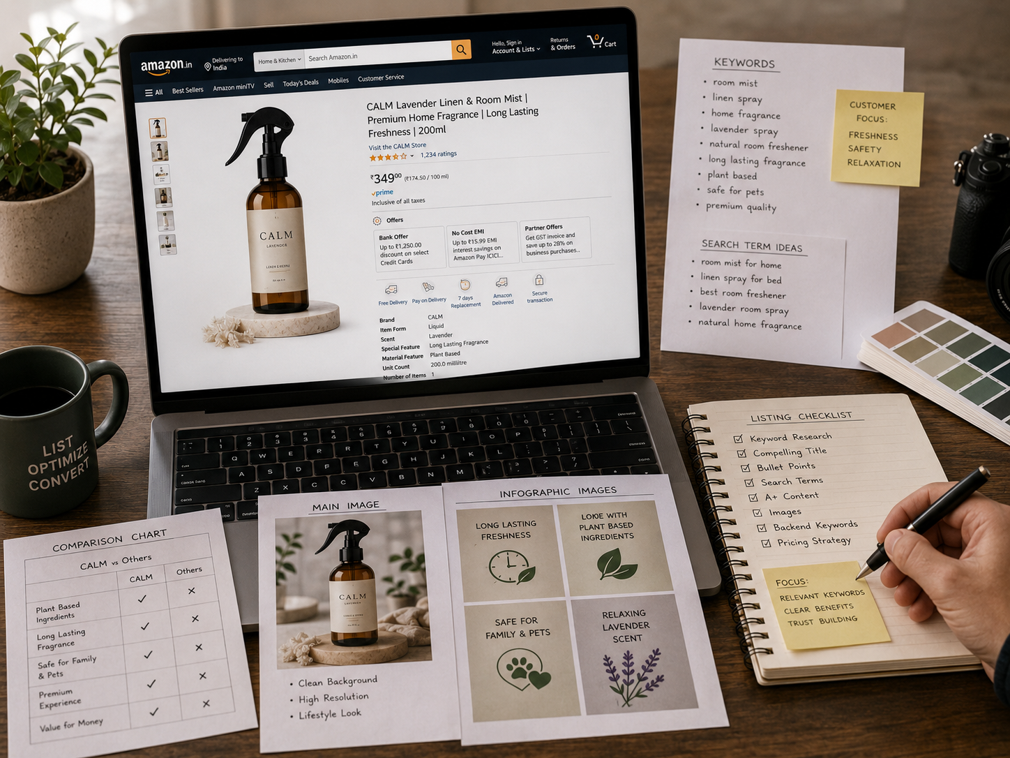 Marketplace listing creative production